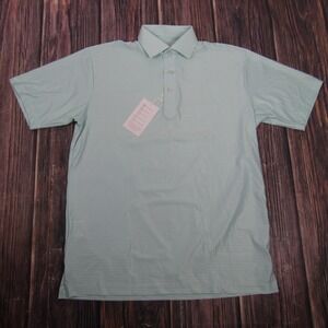 Collars & Co Polo Shirt Mens Small Green Featherweight Dress Collar Golf Top